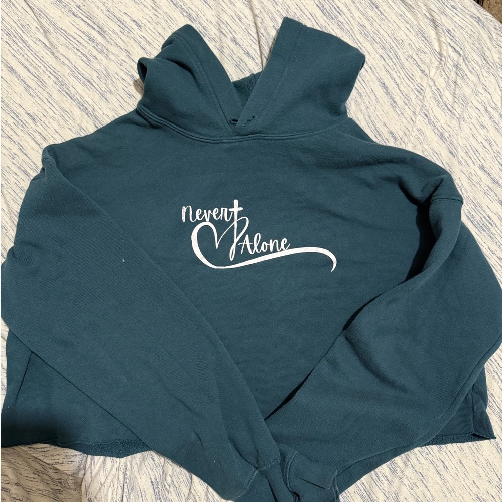 Bella Canvas Teal Hoodie - Never Alone